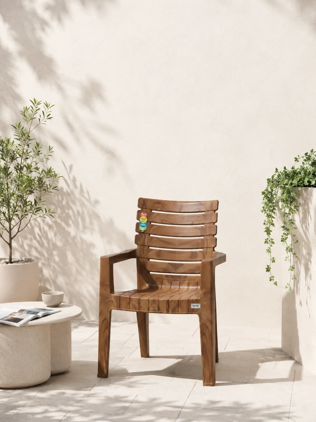 Brown Inlay Living chair